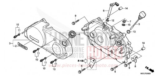 RIGHT CRANKCASE COVER (VT750C2B/C2S/CS/C/CA) VT750CSC de 2012